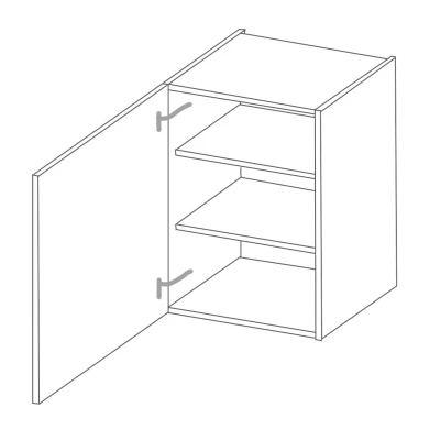 Felső konyhaszekrény AGAFIJA - szélesség 50 cm, kasmír / fekete