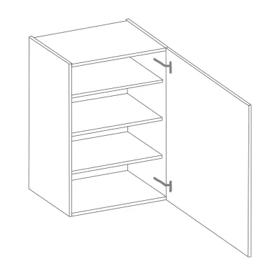 Magas faliszekrény AGAFIJA - szélesség 60 cm, kasmír / fekete