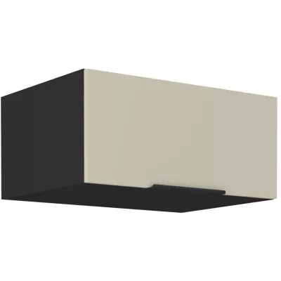 Mély, kapucnis szekrény AGAFIJA - szélesség 80 cm, kasmír / fekete