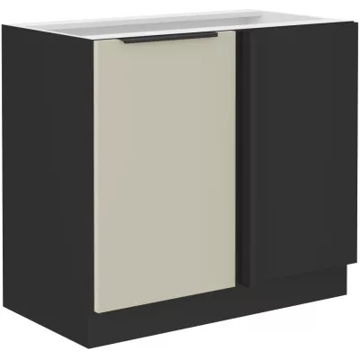 AGAFIJA bővíthető sarokszekrény - 105 cm, kasmír / fekete