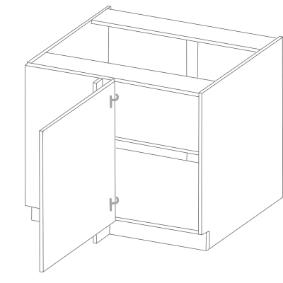 AGAFIJA bővíthető sarokszekrény - 105 cm, kasmír / fekete