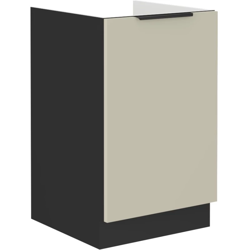 AGAFIJA egyajtós mosdószekrény - szélesség 50 cm, kasmír / fekete