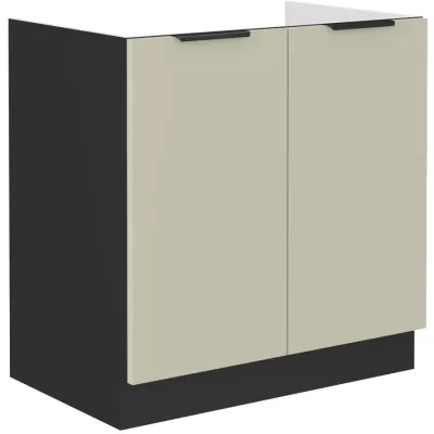 AGAFIJA mosdószekrény - szélesség 80 cm, kasmír / fekete