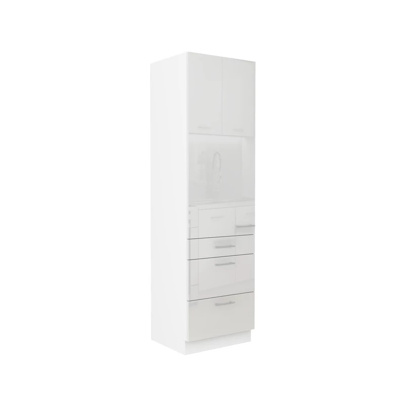 LAJLA fiókos élelmiszerszekrény - szélesség 60 cm, fehér