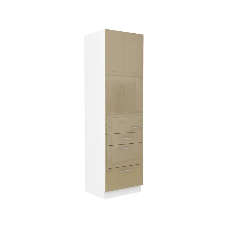 LAJLA fiókos élelmiszerszekrény - szélesség 60 cm, cappuccino / fehér