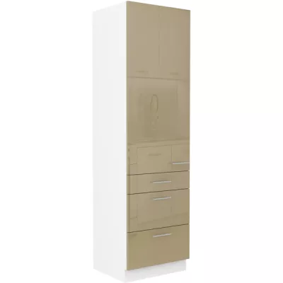LAJLA fiókos élelmiszerszekrény - szélesség 60 cm, cappuccino / fehér