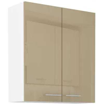LAJLA magas faliszekrény - szélesség 80 cm, cappuccino / fehér