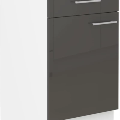 LAJLA alsószekrény fiókkal - szélesség 50 cm, szürke / fehér