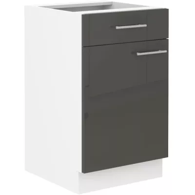 LAJLA alsószekrény fiókkal - szélesség 50 cm, szürke / fehér