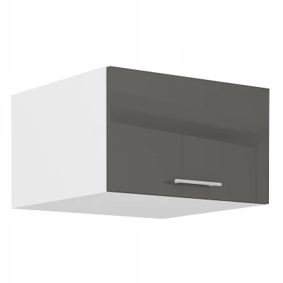 LAJLA felső mély szekrény csuklós ajtókkal - szélesség 60 cm, szürke / fehér