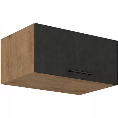 VANYA mély páraelszívó szekrény - szélesség 80 cm, sötét fa / lancelot tölgyfa