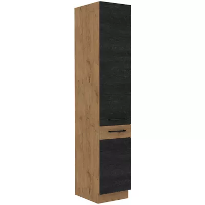 VANYA élelmiszerszekrény - szélesség 40 cm, sötét fa / lancelot tölgyfa