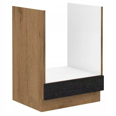 VANYA tűzhelyszekrény - szélesség 60 cm, sötét fa / lancelot tölgyfa