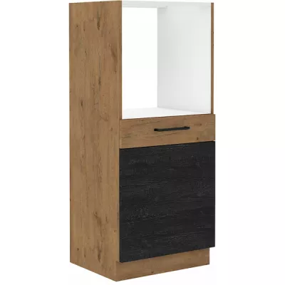 VANYA beépített sütőhöz való konyhaszekrény - szélesség 60 cm, sötét fa / lancelot tölgyfa