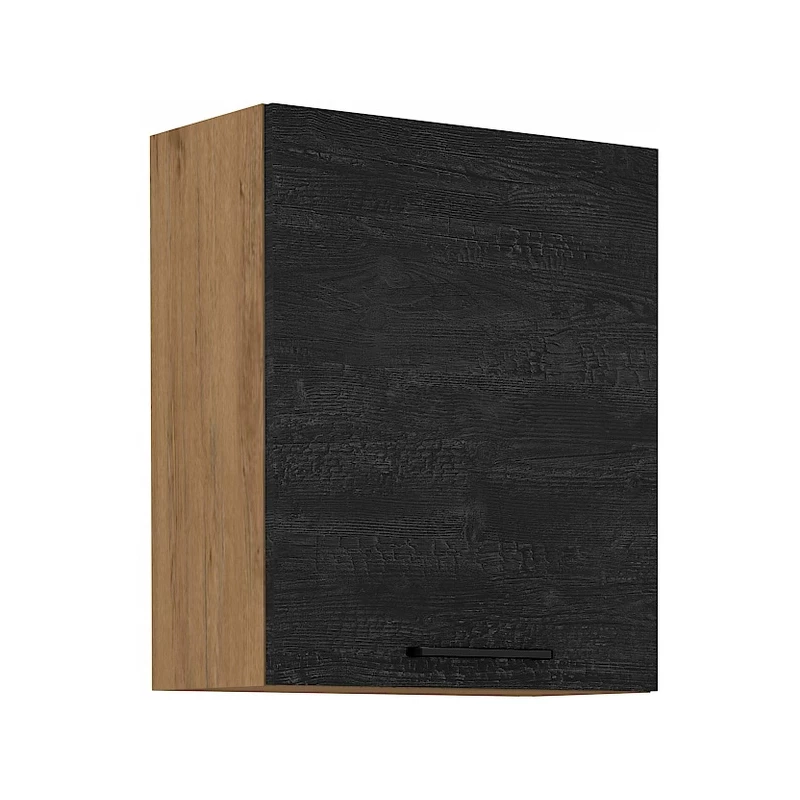 VANYA felső konyhaszekrény - szélesség 60 cm, sötét fa / lancelot tölgy