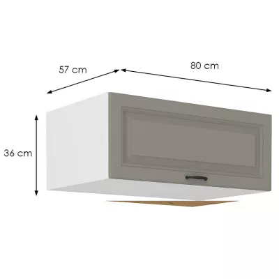 SOPHIA mély páraelszívó szekrény - szélesség 80 cm, világos szürke / fehér