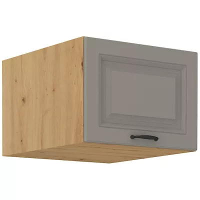 Felső szekrény zsanéros ajtókkal SOPHIA - szélesség 50 cm, világos szürke / artisan tölgy