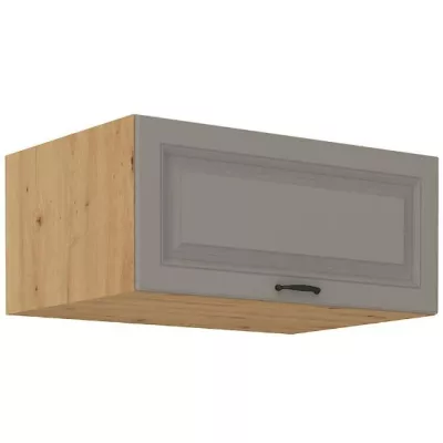 SOPHIA mély páraelszívós szekrény - szélesség 80 cm, világos szürke / artisan tölgy