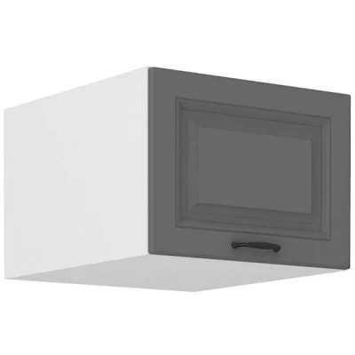 Felső szekrény zsanéros ajtókkal SOPHIA - szélesség 50 cm, szürke / fehér