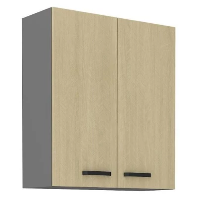 Magas faliszekrény MYRIAM - szélesség 80 cm, mintás / antracit