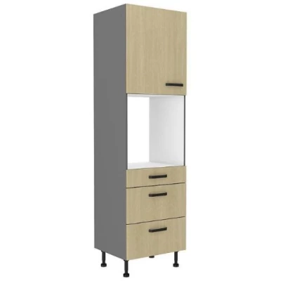 Beépített sütőszekrény fiókokkal MYRIAM - szélesség 60 cm, mintás / antracit