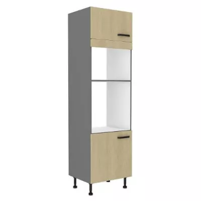 Beépített készülékekhez való szekrény MYRIAM - szélesség 60 cm, mintás / antracit