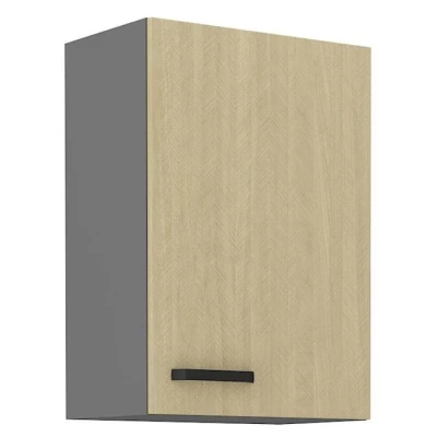 Felső konyhaszekrény MYRIAM - szélesség 50 cm, mintás / antracit