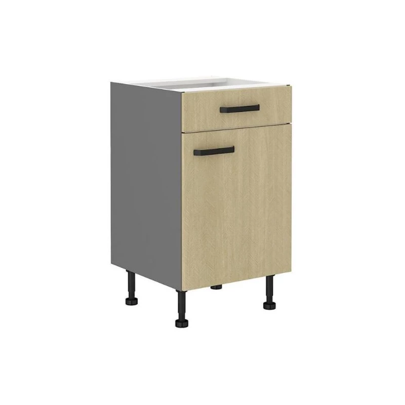 Alsószekrény fiókkal MYRIAM - szélesség 50 cm, mintás / antracit