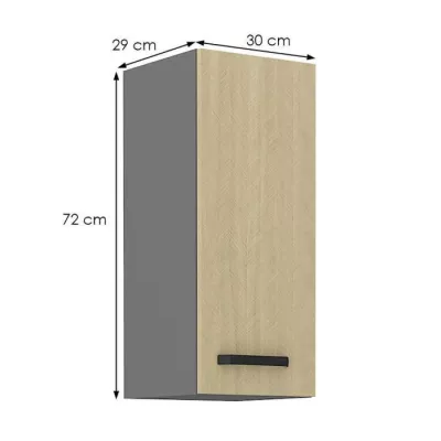 Felső konyhaszekrény MYRIAM - szélesség 30 cm, mintás / antracit