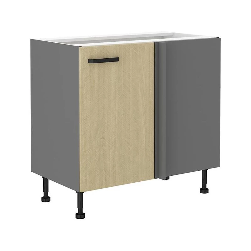 MYRIAM bővíthető sarokszekrény - szélesség 105 cm, mintás / antracit