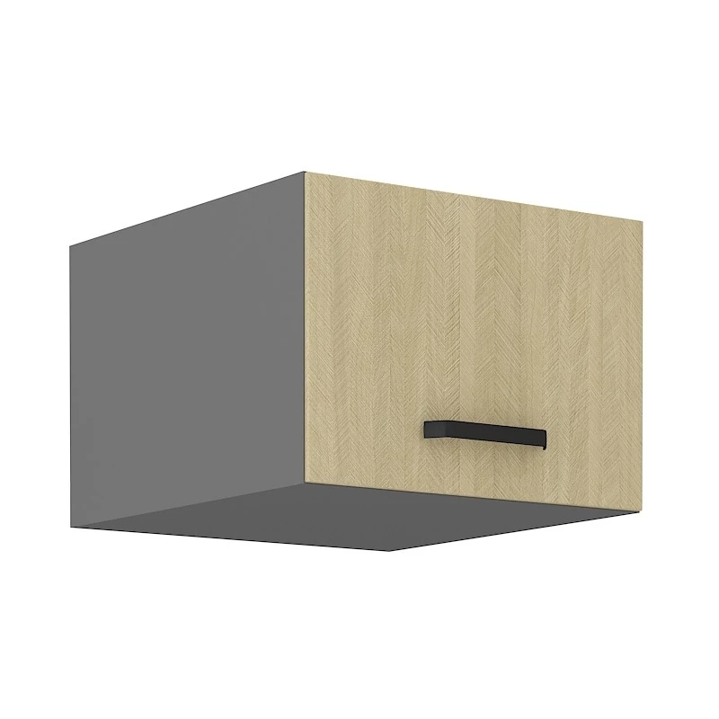 Felső mély szekrény csuklós ajtókkal MYRIAM - szélesség 60 cm, mintás / antracit