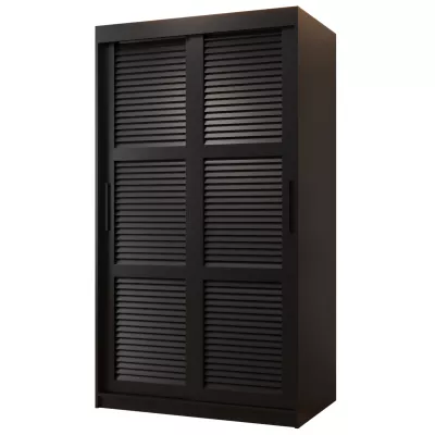 MATILDA 1 gardróbszekrény - 100 cm, fekete / fekete
