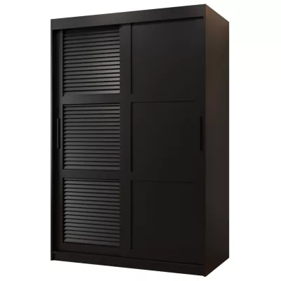 MATILDA 3 gardróbszekrény - 120 cm, fekete / fekete