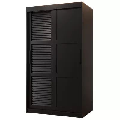 MATILDA 3 gardróbszekrény - 100 cm, fekete / fekete