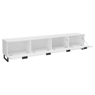 Széles TV-állvány lábakon OVERTON - 200 cm, fekete grafit