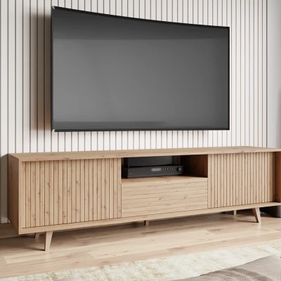 Széles TV-állvány PRESIDIO - artisan tölgyfa