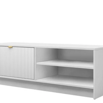 TABORO keskeny TV-asztal - fehér
