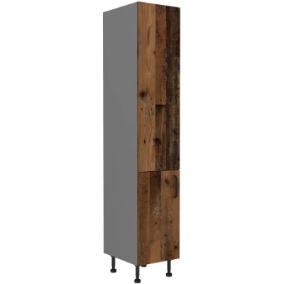 Keskeny élelmiszerszekrény PENKA - szélesség 40 cm, régi stílusú / antracit