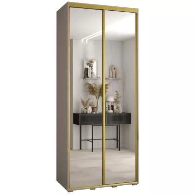 INDIRA 2 gardróbszekrény - 120/45 cm, kasmír / arany