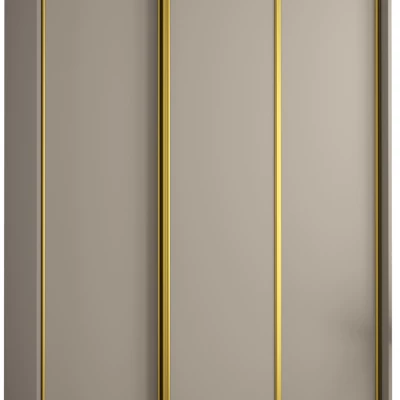 INDIRA 1 gardróbszekrény - 150/45 cm, kasmír / arany