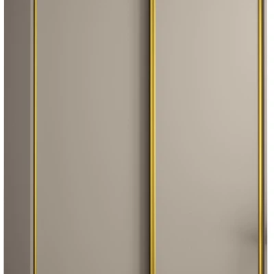 INDIRA 1 gardróbszekrény - 140/45 cm, kasmír / arany