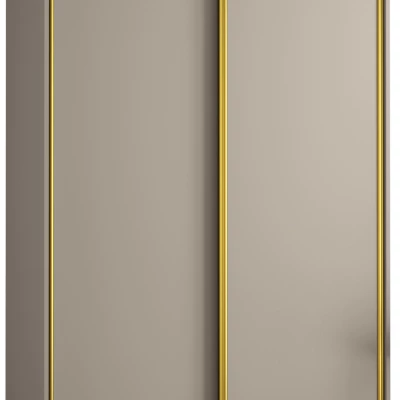 INDIRA 1 gardróbszekrény - 130/45 cm, kasmír / arany