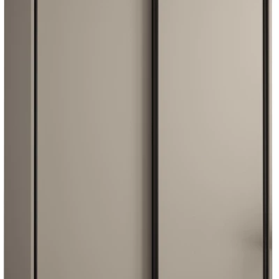 INDIRA 1 gardróbszekrény - 130/45 cm, kasmír / fekete
