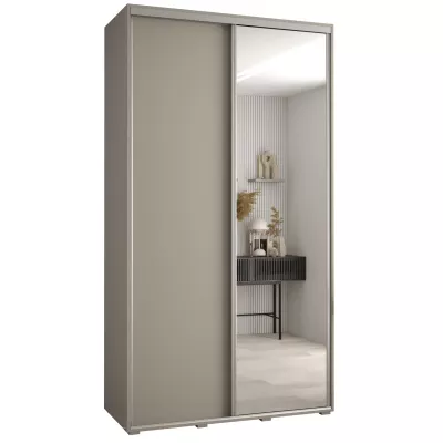 INDIRA 3 gardróbszekrény - 130/45 cm, kasmír / ezüst