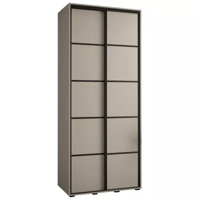 INDIRA 4 gardróbszekrény - 110/45 cm, kasmír / fekete