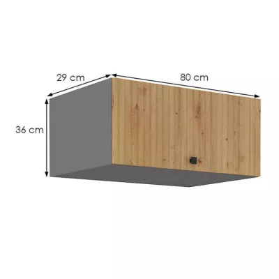 NOMIN mély páraelszívó szekrény - szélesség 80 cm, artisan tölgy / antracit