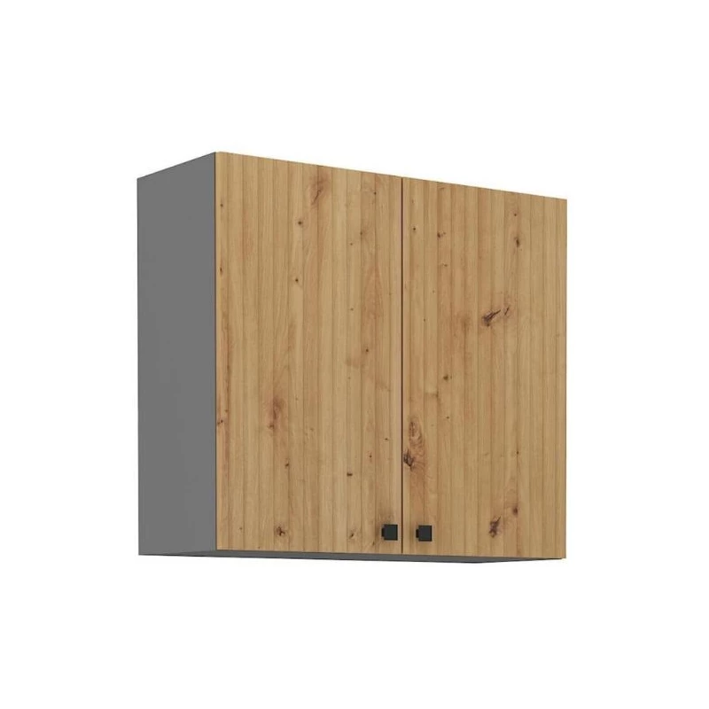NOMIN felső konyhaszekrény - szélesség 80 cm, artisan tölgy / antracit