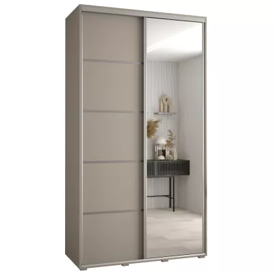 INDIRA 5 gardróbszekrény - 140/45 cm, kasmír / ezüst