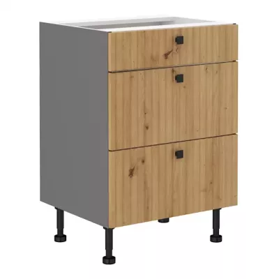 NOMIN fiókos szekrény - szélesség 60 cm, artisan tölgy / antracit