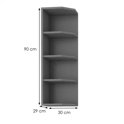 NOMIN magas sarokszekrény - szélesség 30 cm, antracit